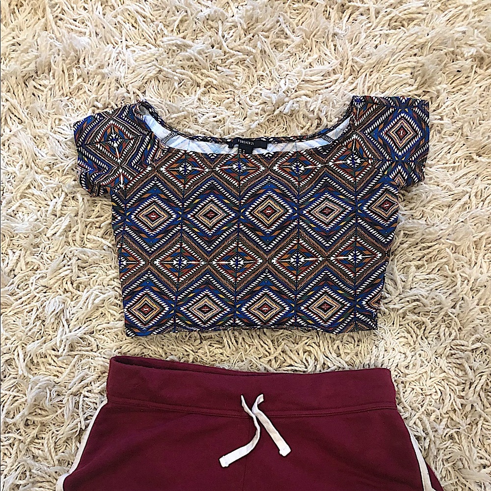 Boho crop top.
